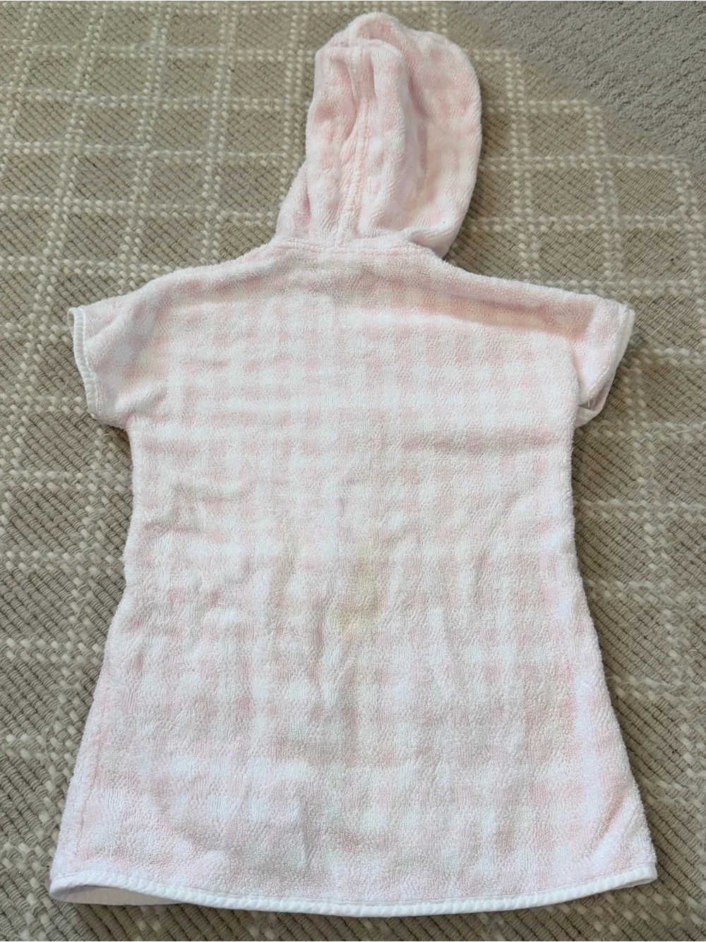 Weezie Towels Kids Pink Gingham Hooded Terry Cover-Up